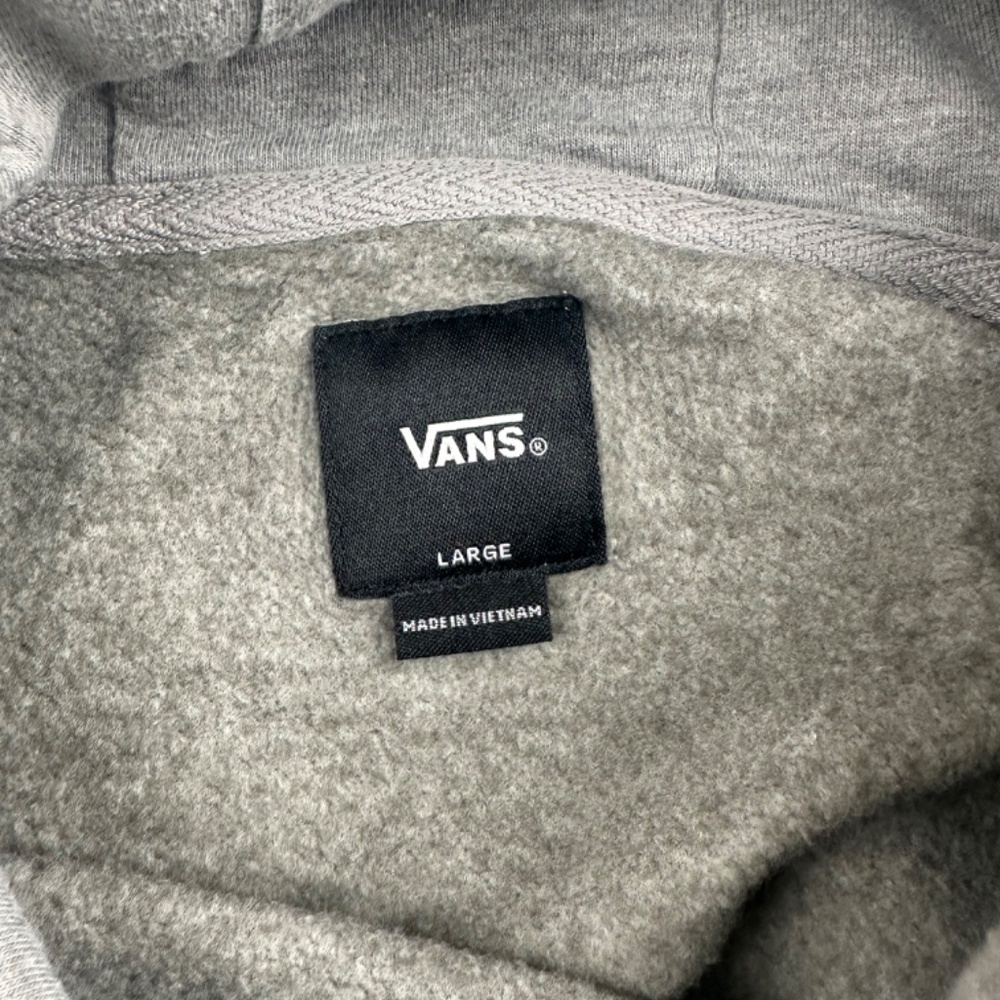 Vans Boys Sz Large Gray Logo Print Fleece-Back Cotton Blend Hoodie - Picture 4 of 6